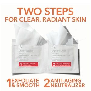 1 PACK 2-STEP DR. DENNIS GROSS ALPHA BETA EXTRA STRENGTH DAILY PEEL PADS